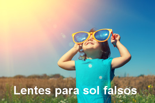 lentes para sol falsos